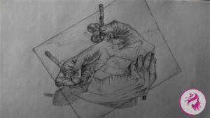 3D Pencil-Hands-Sketch | Portrait