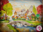 Signature Green Oil-Painting Landscape