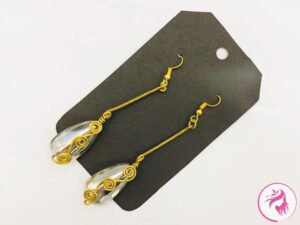 Handmade-Wire-Wrapped Jumar Pearl Earring
