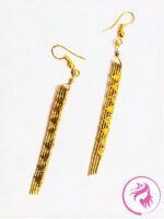 Handmade Wire-Wrapped Crossword Eardrops