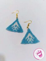 100% Handmade Wire-Wrapped Arrow-Beaded Earrings