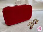 Handmade Ruby Vel-vet Clutch