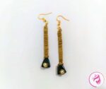 Handmade Wire-Wrapped Green-stream Eardrops