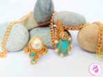 Handmade Wire-Wrapped Turquoise Pendant