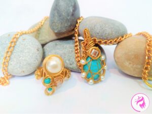 Handmade Wire-Wrapped Turquoise Pendant