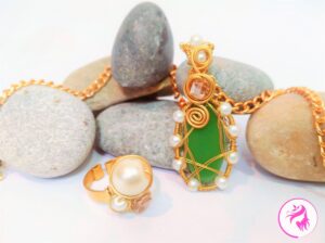 Handmade Wire-Wrapped Lime Pendant