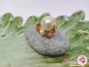 Handmade Wire-woven Pearl Ring