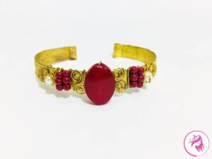 Handmade Wire-woven Ruby Handcuff